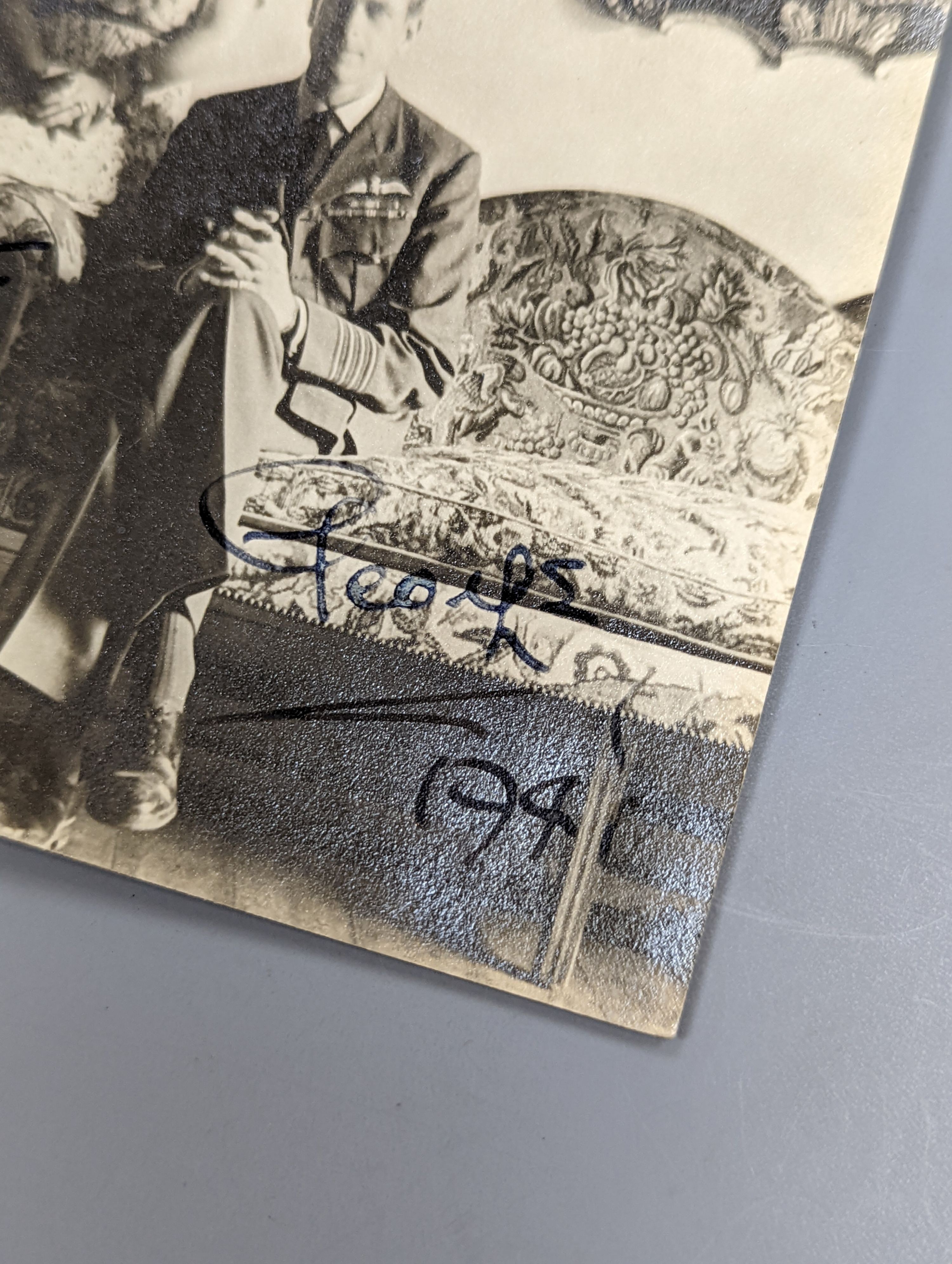 Duke and Duchess of Kent signed Cecil Beaton photo, dated 1941 and inscribed verso, approximately 13 x 11 cm